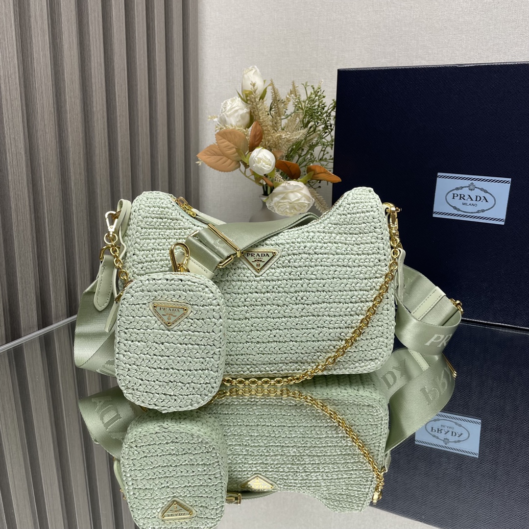 Prada Re Edition 2005 Crochet Shoulder Bag White 1BH204